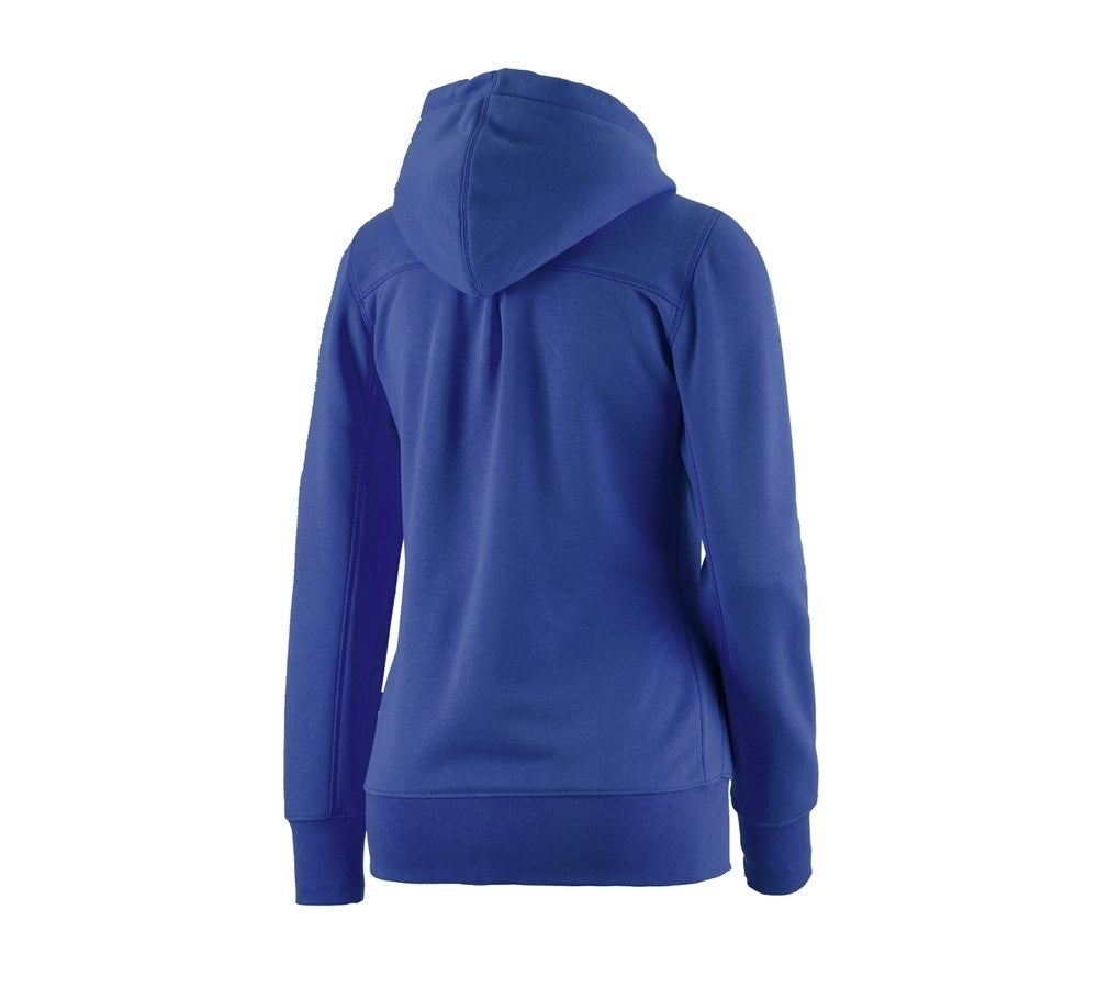 Secondary image e.s. Hoody sweatjacket poly cotton, ladies' royal