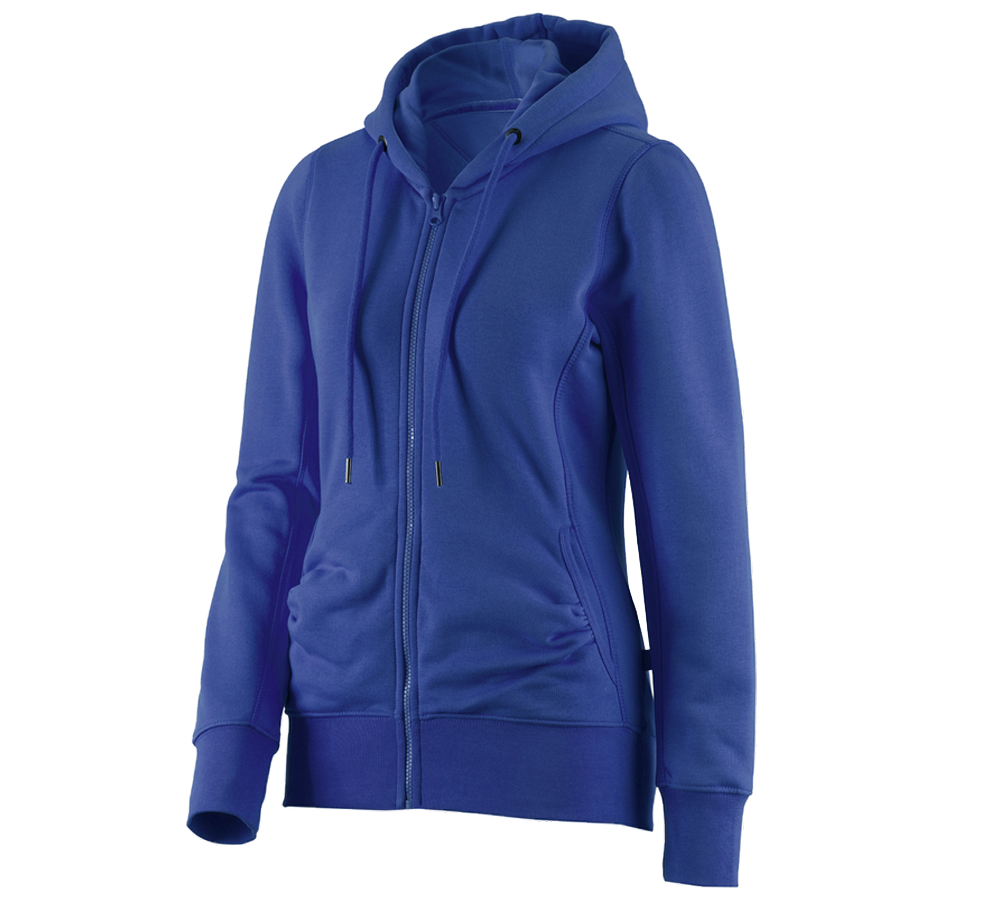 Primary image e.s. Hoody sweatjacket poly cotton, ladies' royal