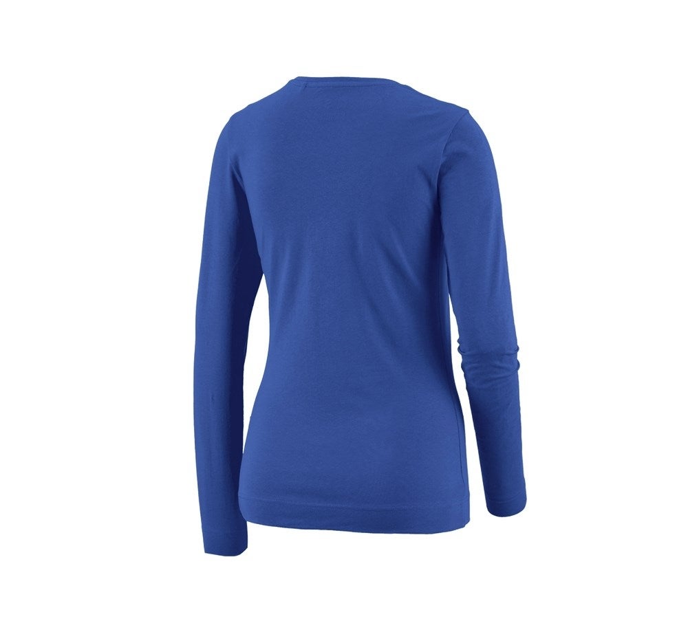 Secondary image e.s. Long sleeve cotton stretch, ladies' royal