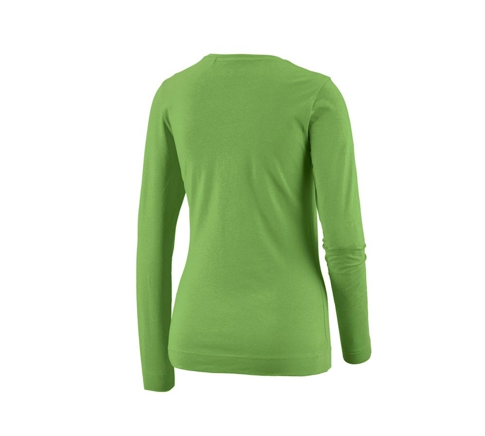 Secondary image e.s. Long sleeve cotton stretch, ladies' seagreen