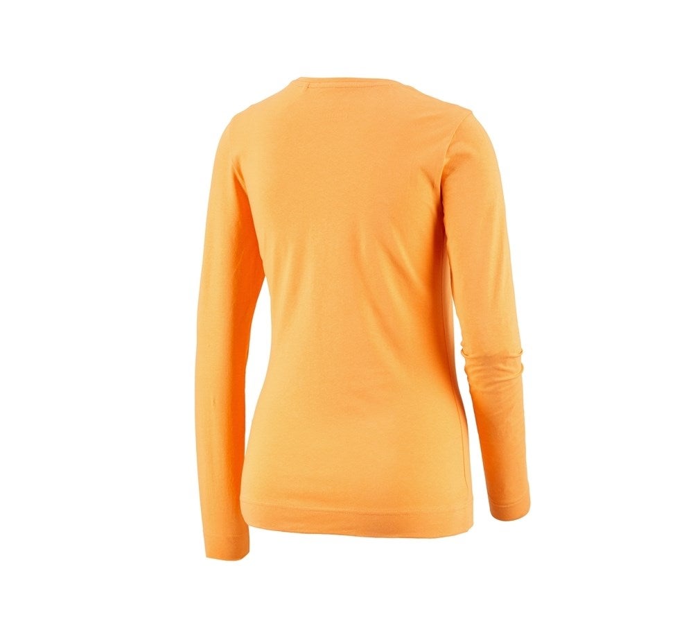 Secondary image e.s. Long sleeve cotton stretch, ladies' lightorange