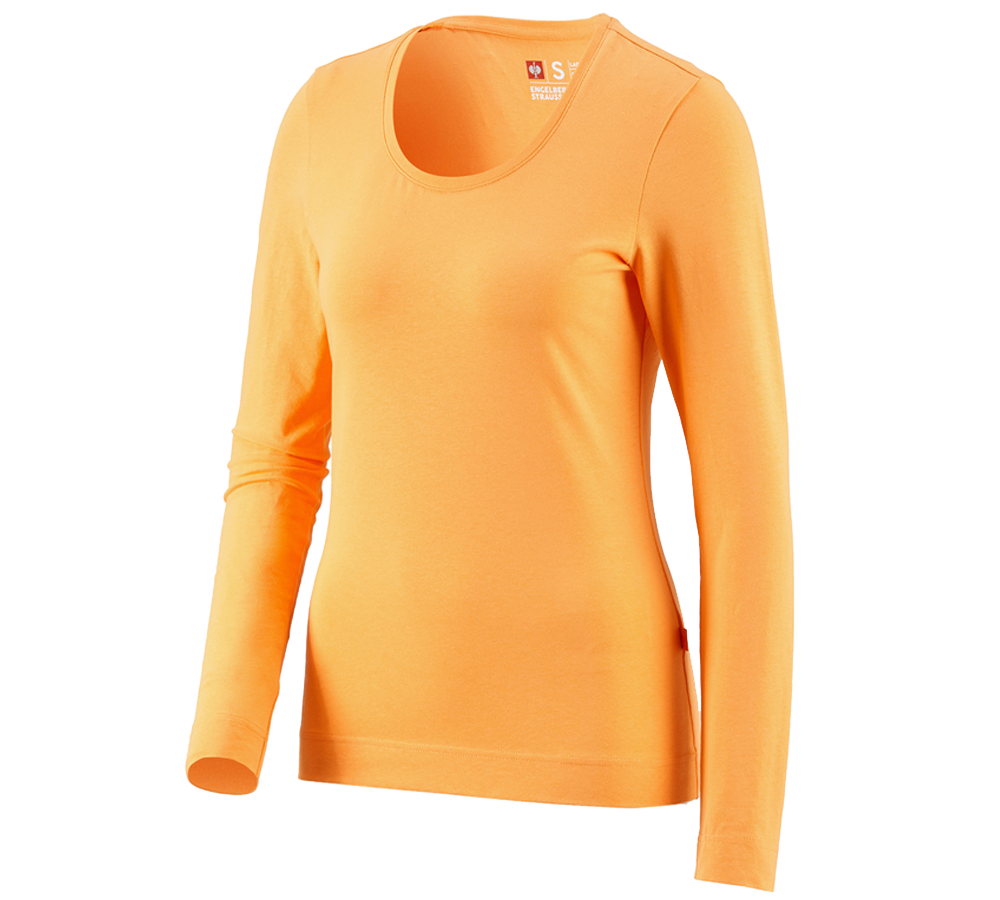 Primary image e.s. Long sleeve cotton stretch, ladies' lightorange