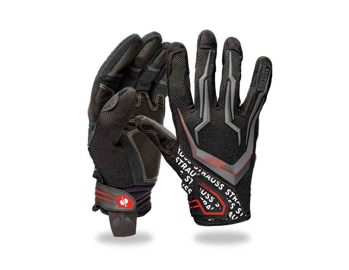 Primary image e.s. Mechanic's gloves Mirage black/red