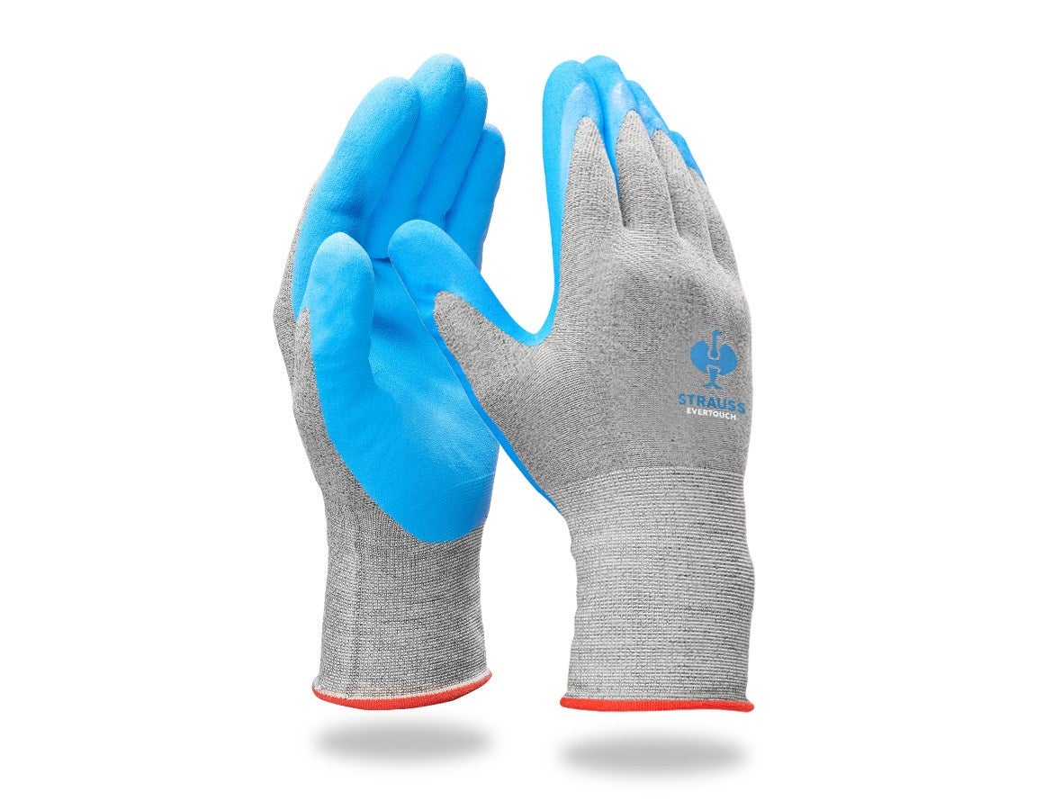 Primary image e.s. Nitrile foam gloves evertouch micro blue/lightblue-melange
