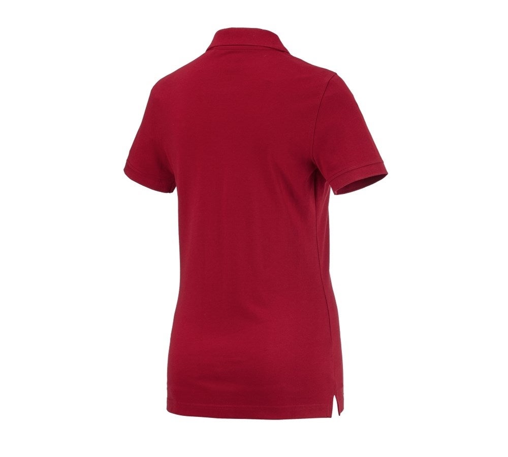Secondary image e.s. Polo shirt cotton, ladies' red
