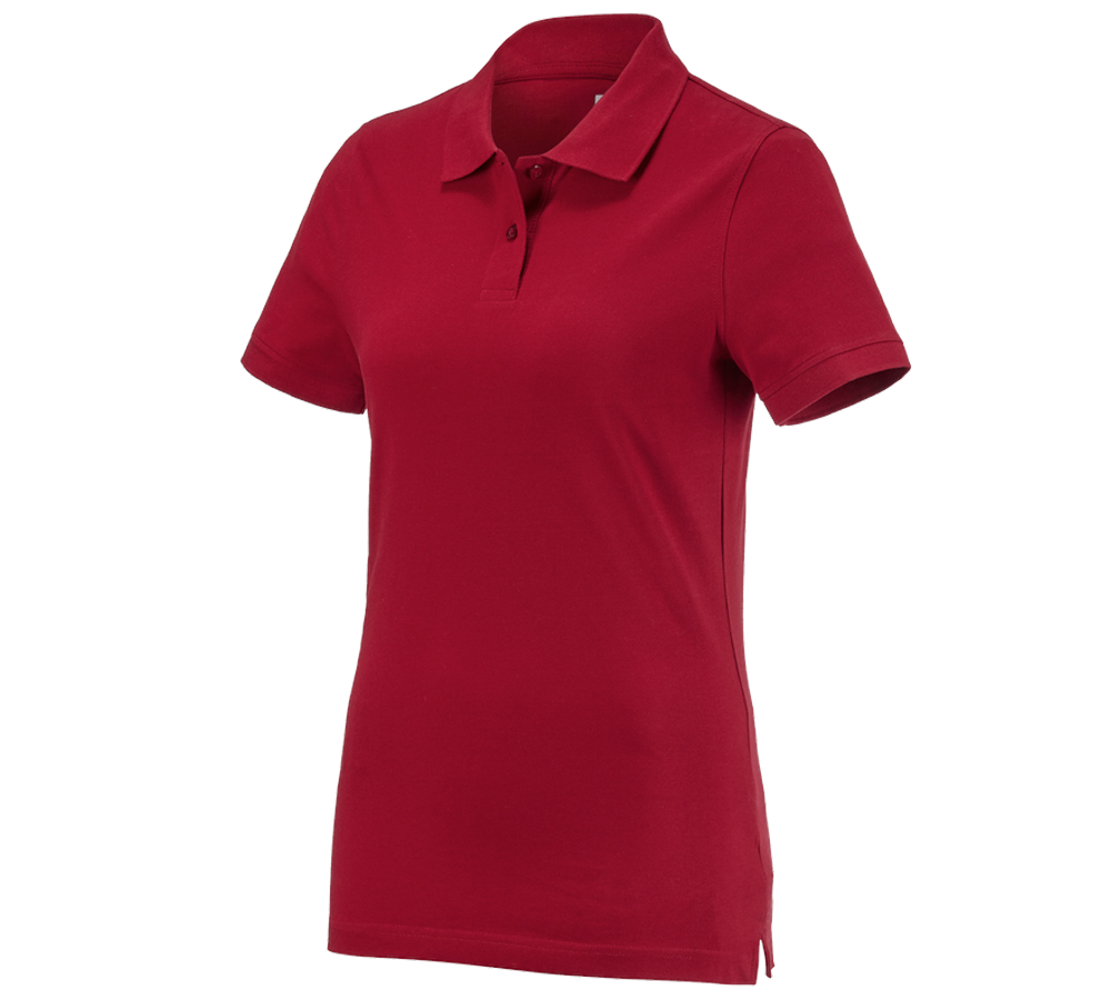 Primary image e.s. Polo shirt cotton, ladies' red