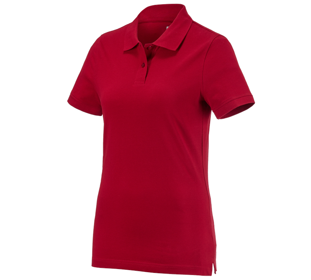 Primary image e.s. Polo shirt cotton, ladies' fiery red