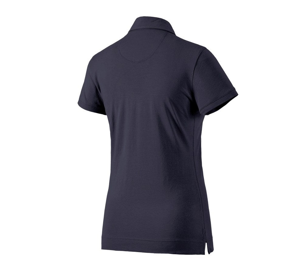 Secondary image e.s. Polo shirt cotton stretch, ladies' navy