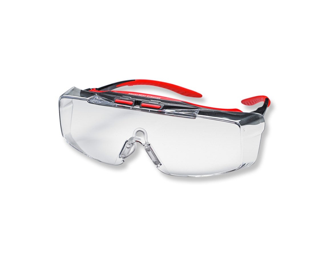 Primary image e.s. Safety glasses / over-goggles Loras clear/red/black