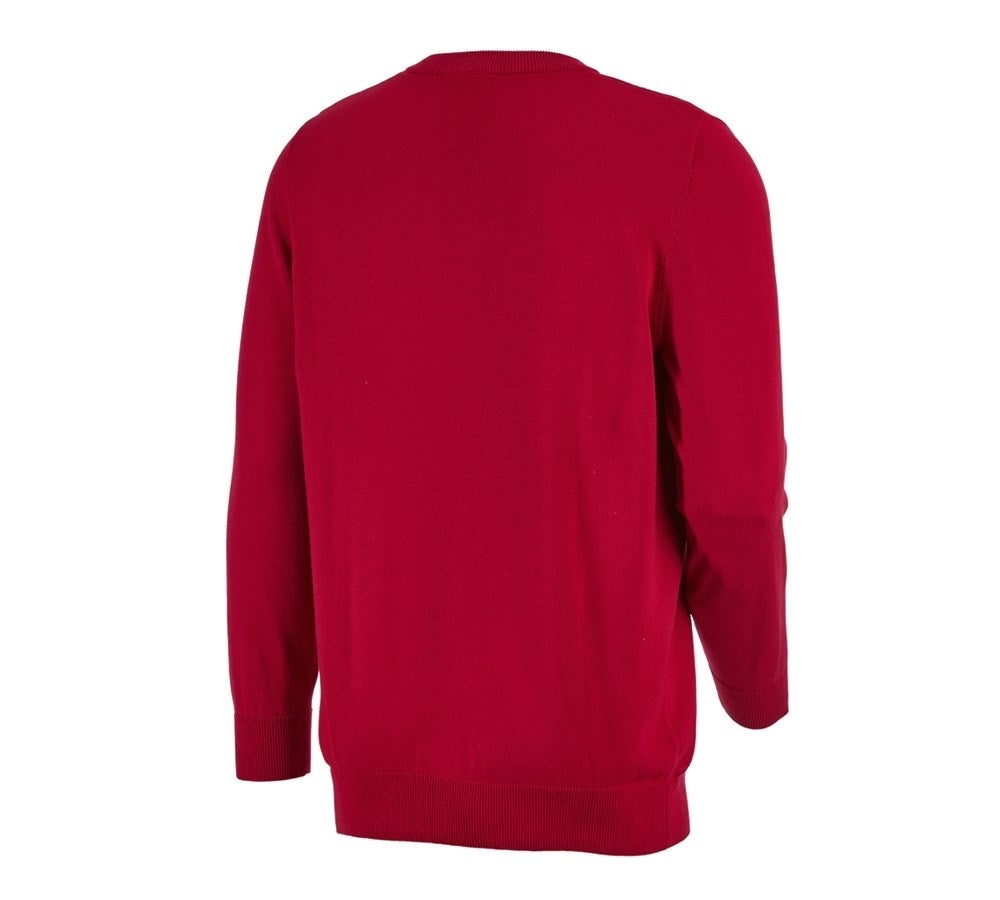 Secondary image e.s. Knitted pullover, round neck red