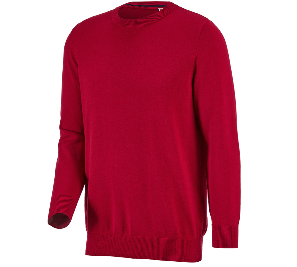 Primary image e.s. Knitted pullover, round neck red