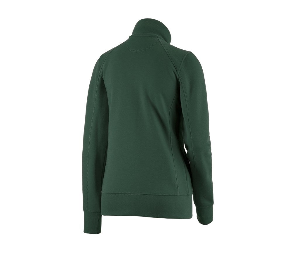 Secondary image e.s. Sweat jacket poly cotton, ladies' green