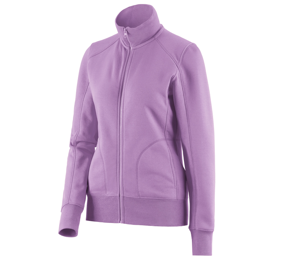 Primary image e.s. Sweat jacket poly cotton, ladies' lavender