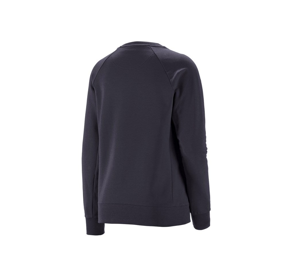 Secondary image e.s. Sweatshirt cotton stretch, ladies' navy