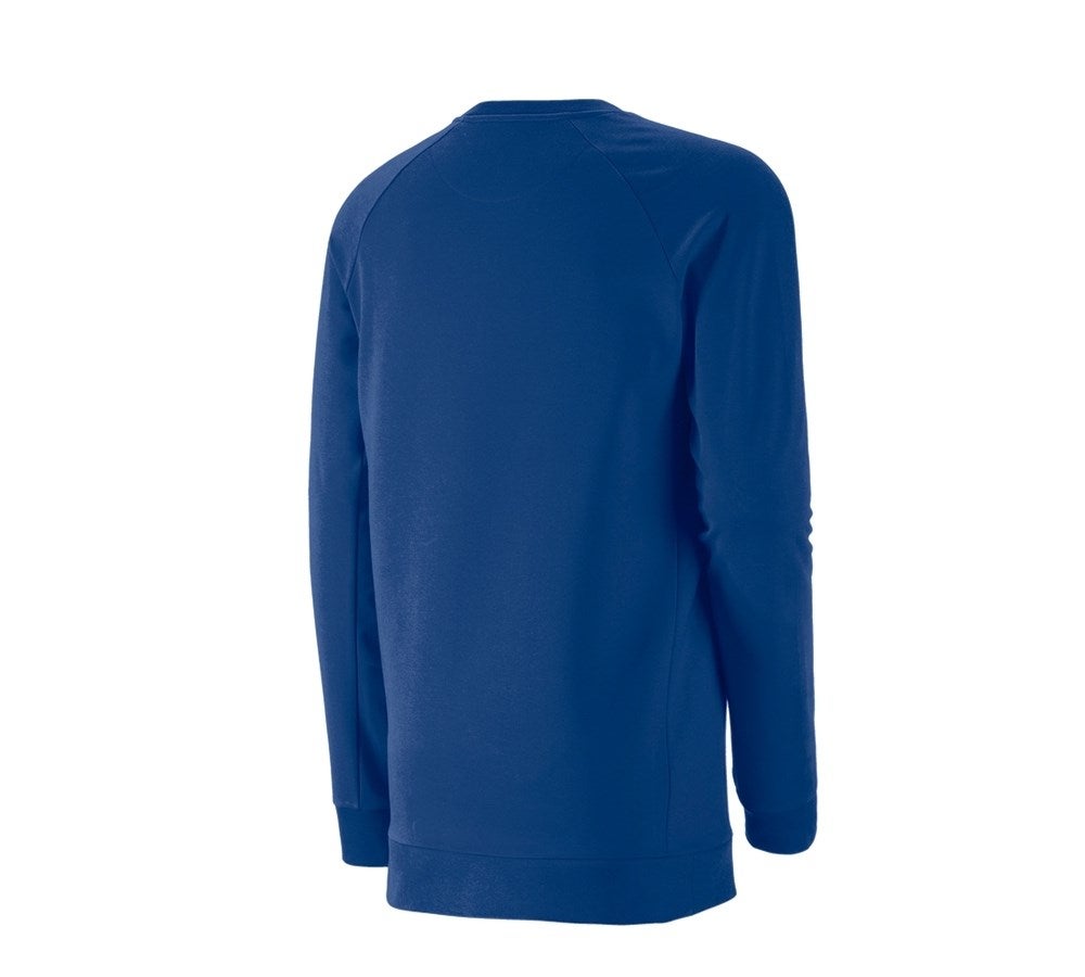 Secondary image e.s. Sweatshirt cotton stretch, long fit royal