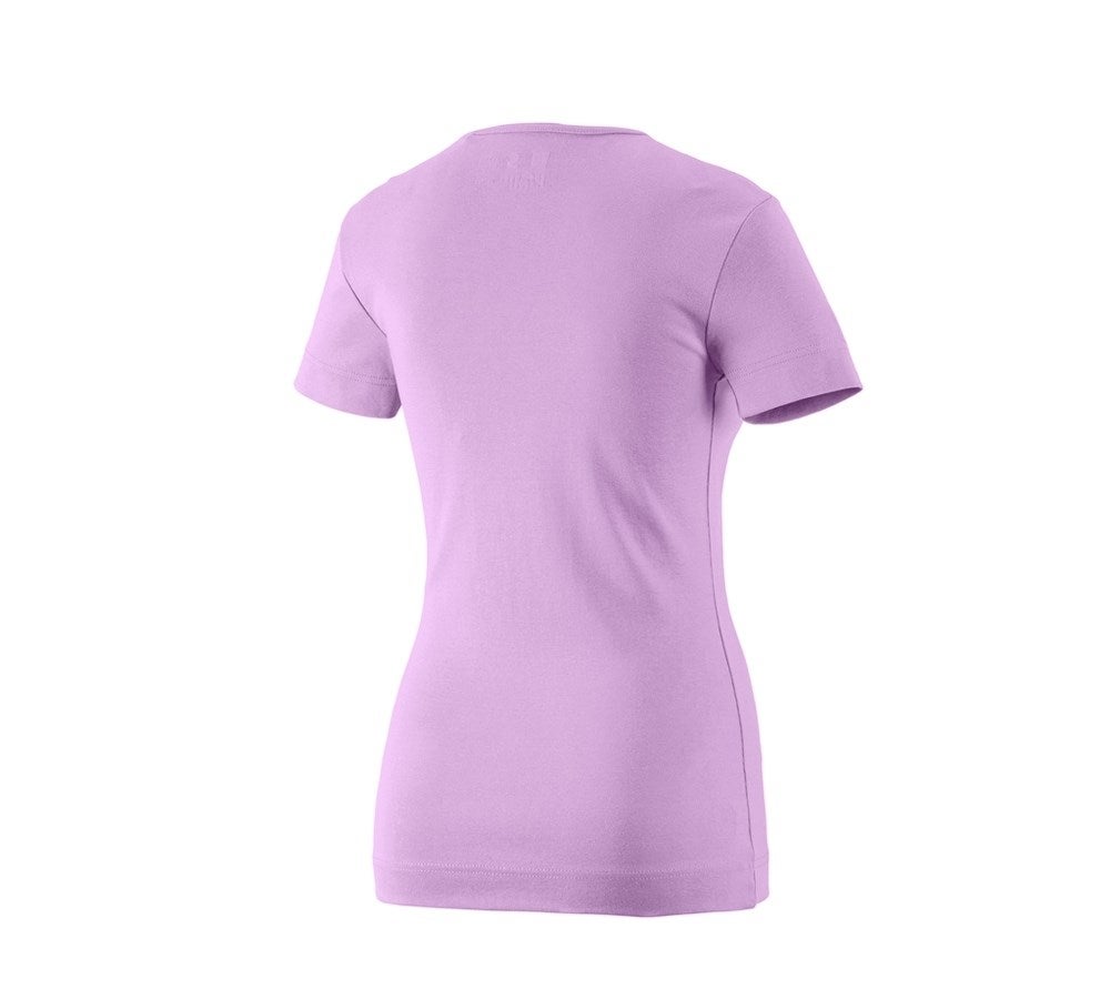 Secondary image e.s. T-shirt cotton V-Neck, ladies' lavender