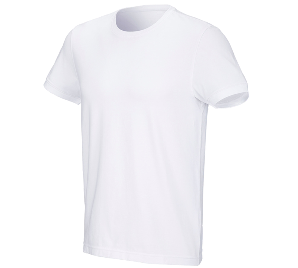 Primary image e.s. T-shirt cotton stretch white