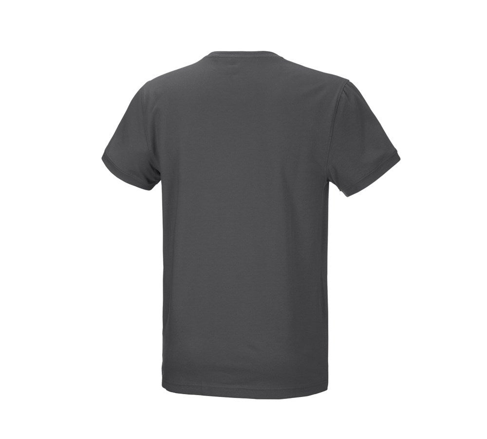 Secondary image e.s. T-shirt cotton stretch anthracite