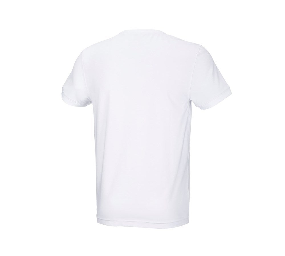 Secondary image e.s. T-shirt cotton stretch white