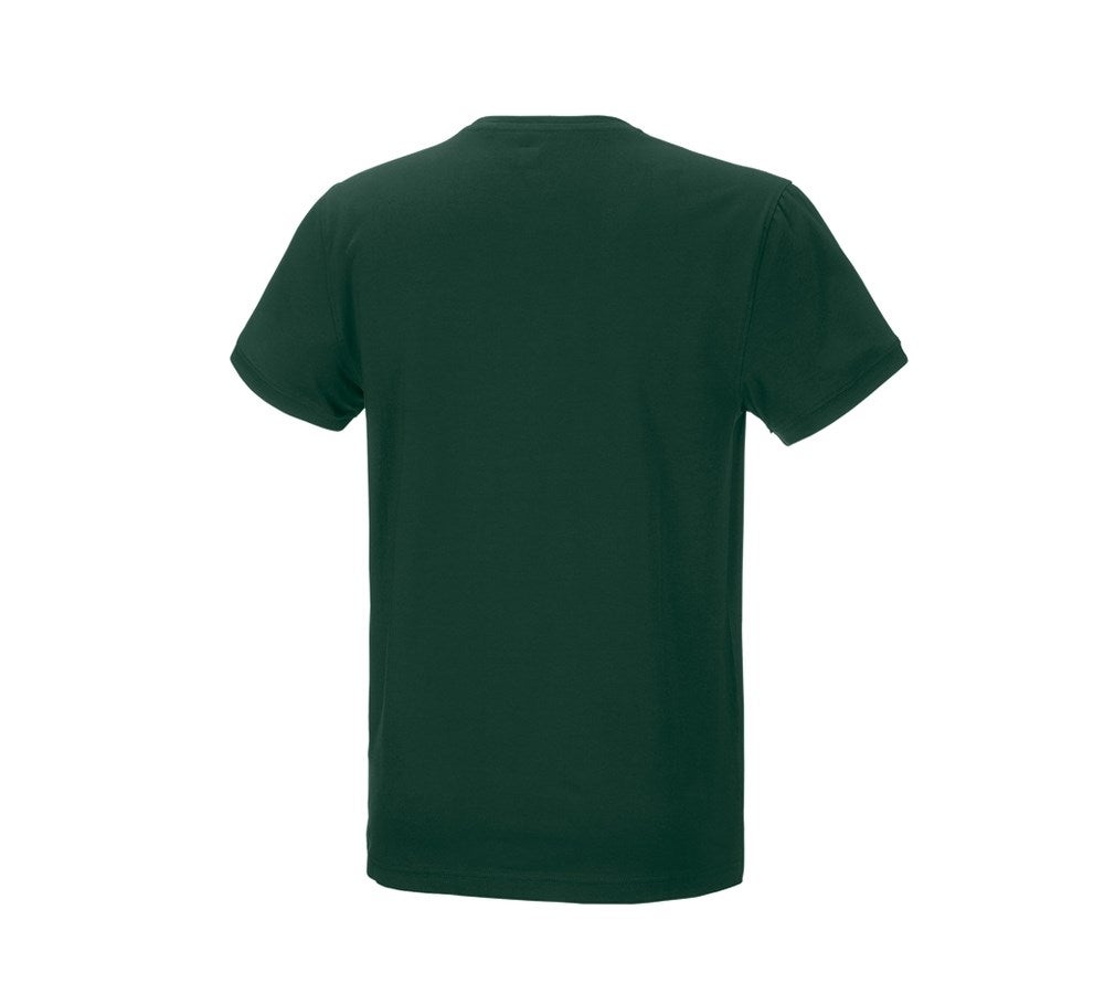 Secondary image e.s. T-shirt cotton stretch green