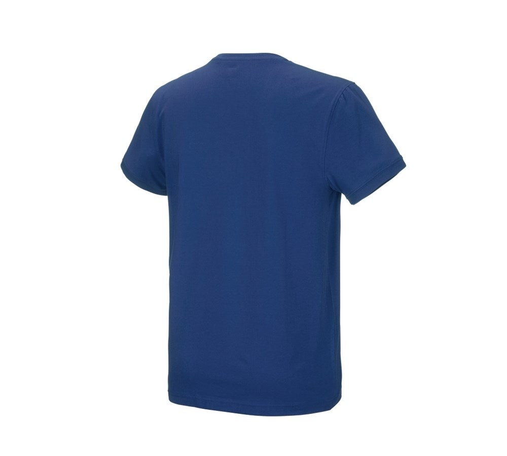 Secondary image e.s. T-shirt cotton stretch alkaliblue