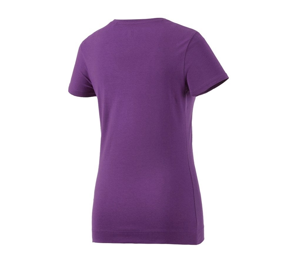 Secondary image e.s. T-shirt cotton stretch, ladies' violet