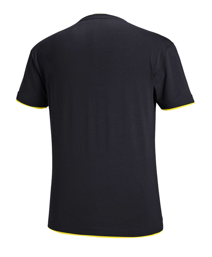 Secondary image e.s. T-shirt cotton stretch Layer sapphire/citrus