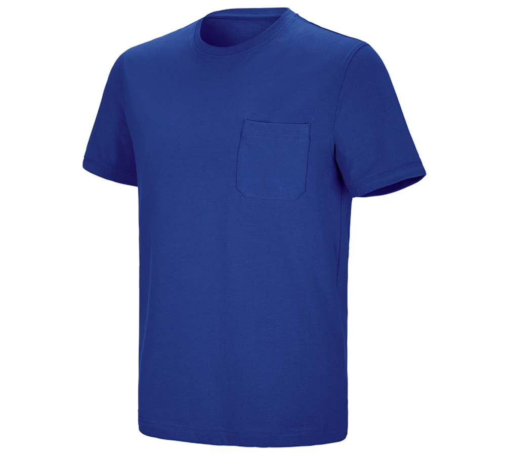 Primary image e.s. T-shirt cotton stretch Pocket royal