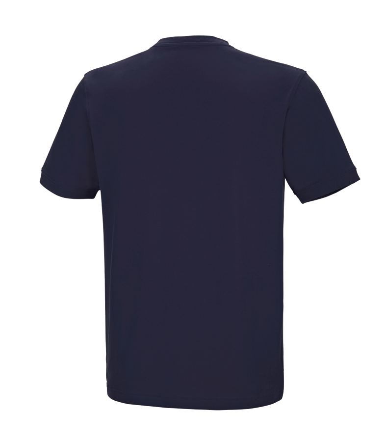 Secondary image e.s. T-shirt cotton stretch V-Neck navy