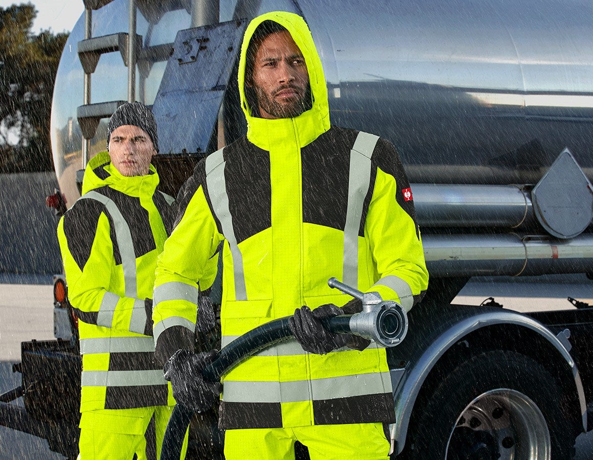 Main action image e.s. Weatherproof jacket multinorm high-vis high-vis yellow/black