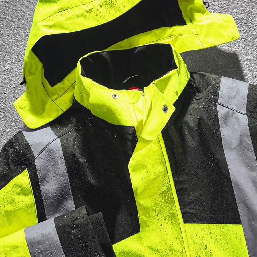 Detailed image e.s. Weatherproof jacket multinorm high-vis high-vis yellow/black