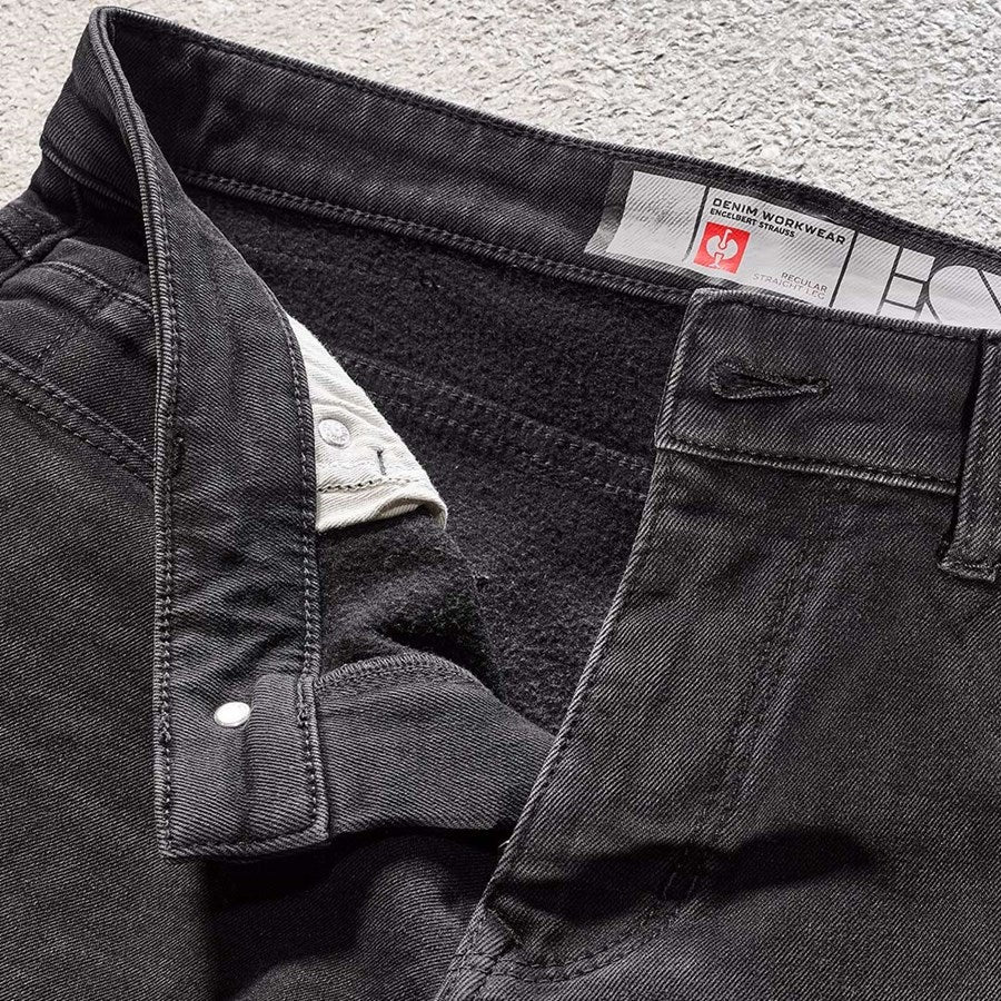 Detailed image e.s. Winter 5-Pocket stretch jeans blackwashed
