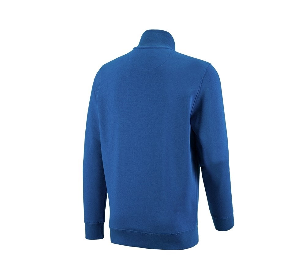 Secondary image e.s. ZIP-sweatshirt poly cotton gentianblue